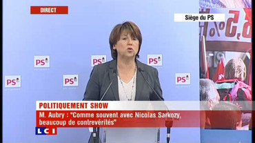 Martine Aubry : "hésitant et déboussolé"